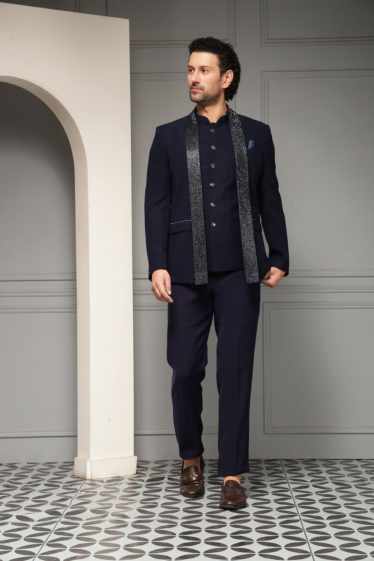 Regal Midnight Scarf Set