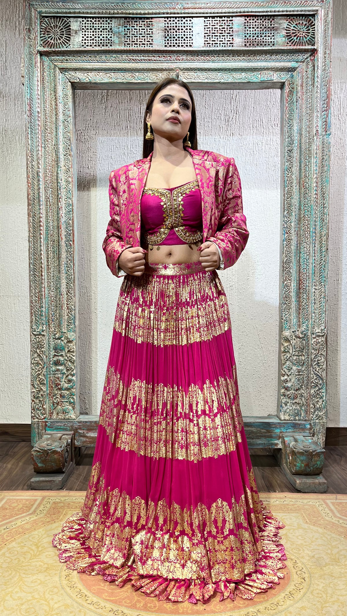 Brocade lehenga 3 pc  set